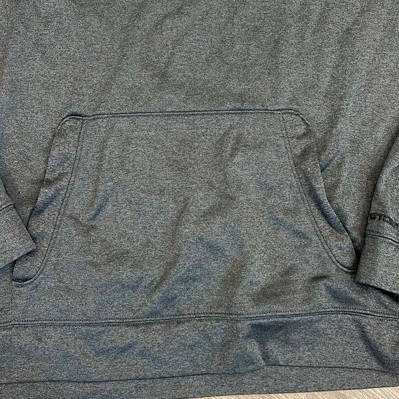 Under Armour Hooded Charcoal Grey/Lime Green Logo Hooded Sweatshirt Size Large - Picture 4 of 4